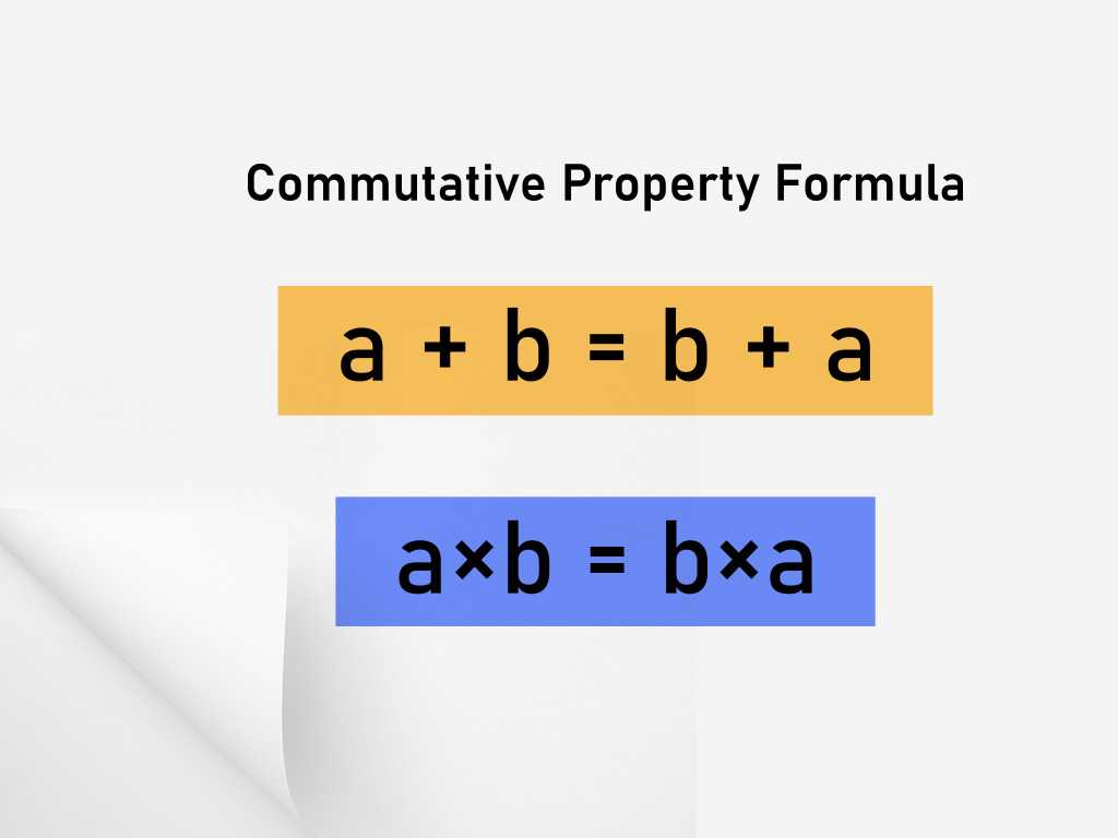 Commutative Property in Maths ( Definition and Examples)